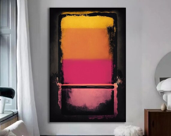 Mark Rothko Mix Color Rothko Reproduction Rothko Orange Abstract Wall Art Mark Rothko Wall Art