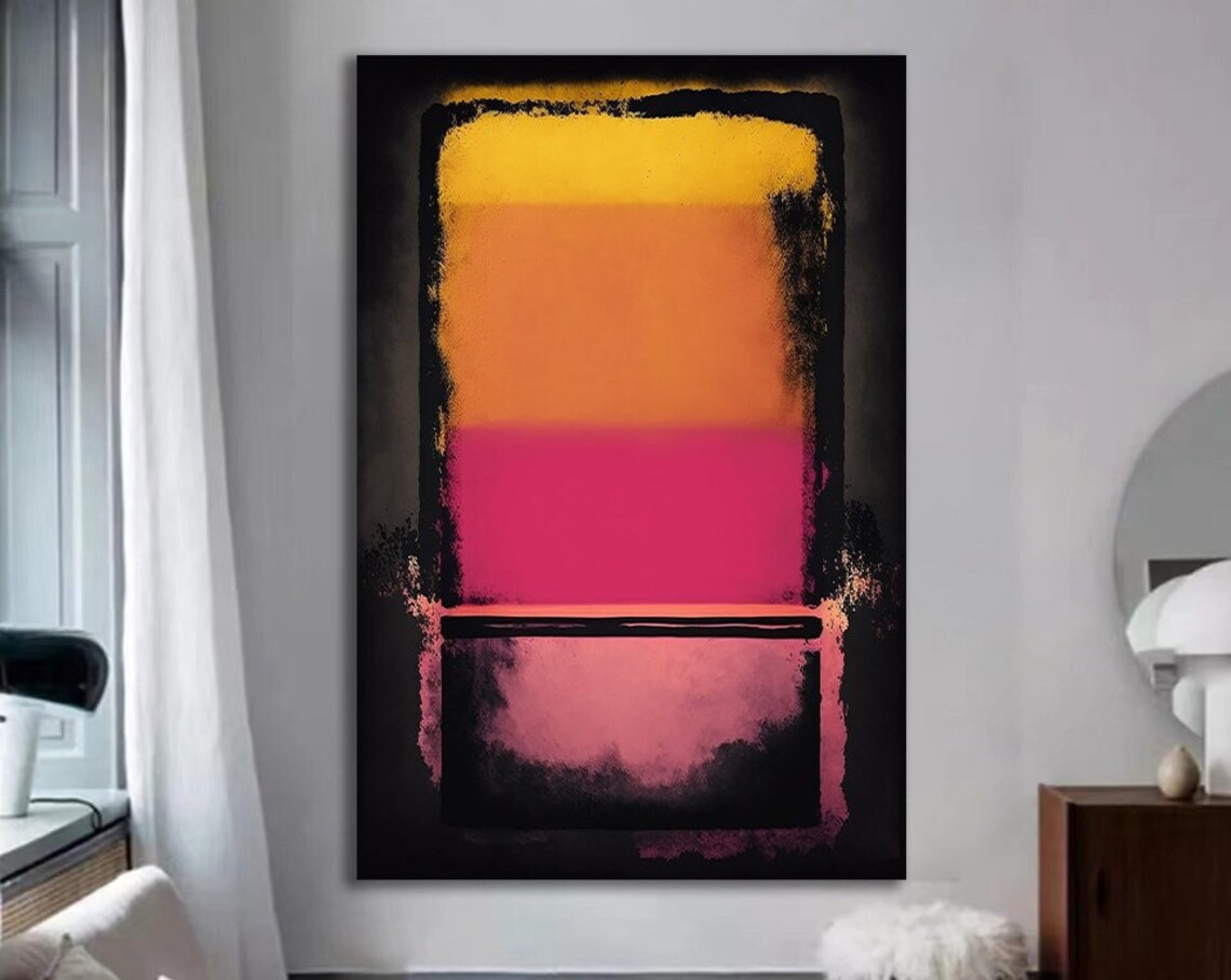 Mark Rothko Mix Color Rothko Reproduction Rothko Orange Abstract Wall Art Mark Rothko Wall Art