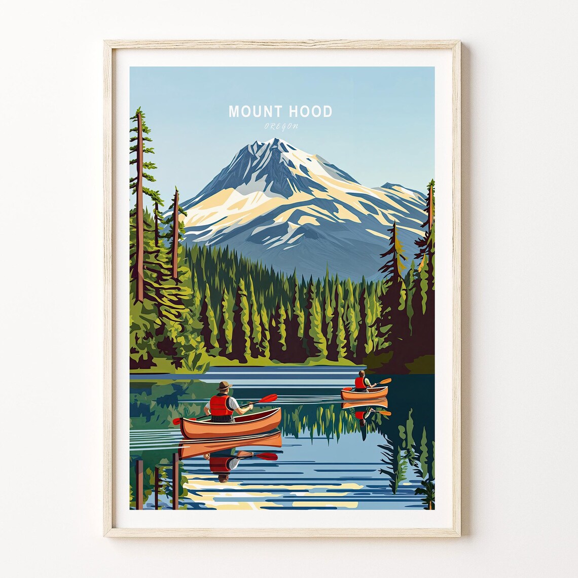 Mount Hood Oregon Travel Poster, Travel Poster