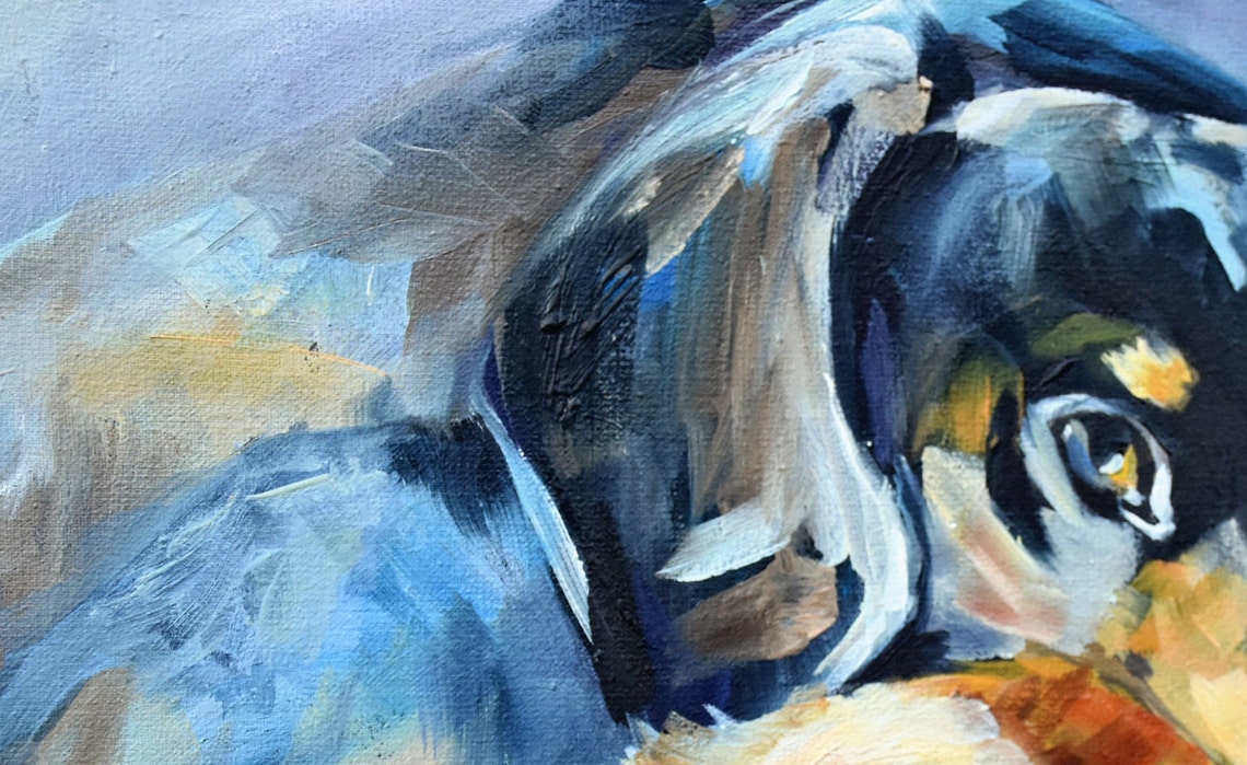 Dog Painting Animals Art Dog Lover Decor Dog Art Painting Animals Dogs Painting Oil Art Dogs Art Painting Dog Art Painting In Oil Dog Art - Image 4