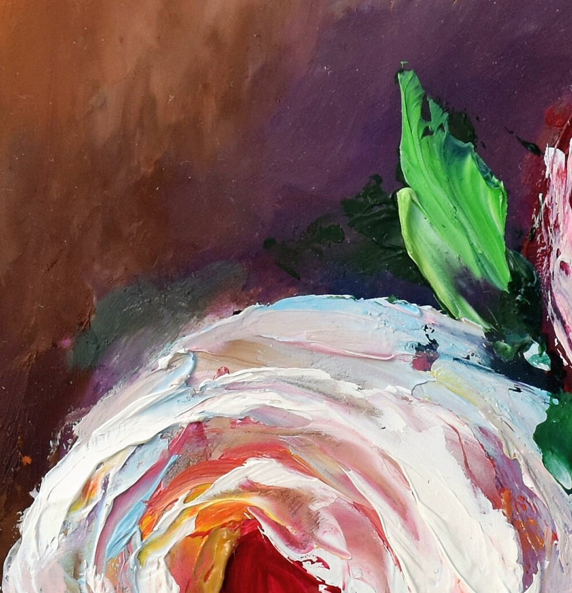 Pink Roses With Watermelon Slice Summer Still Life Art Poster - Image 3
