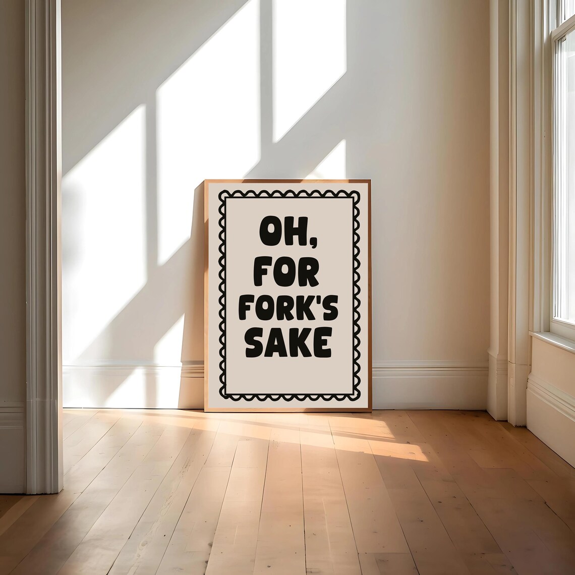 Oh For Forks Sake, Funny Retro Kitchen Quote - Image 4