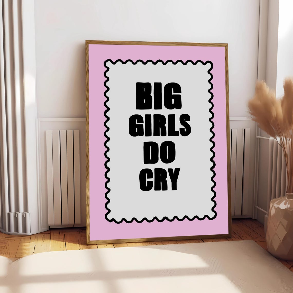Big Girls Do Cry Art Print Funky Pink Girly Poster Feminist Poster Mental Health Print Hot Girl Bedroom Decor Sarcastic Print Sad Girl - Image 2