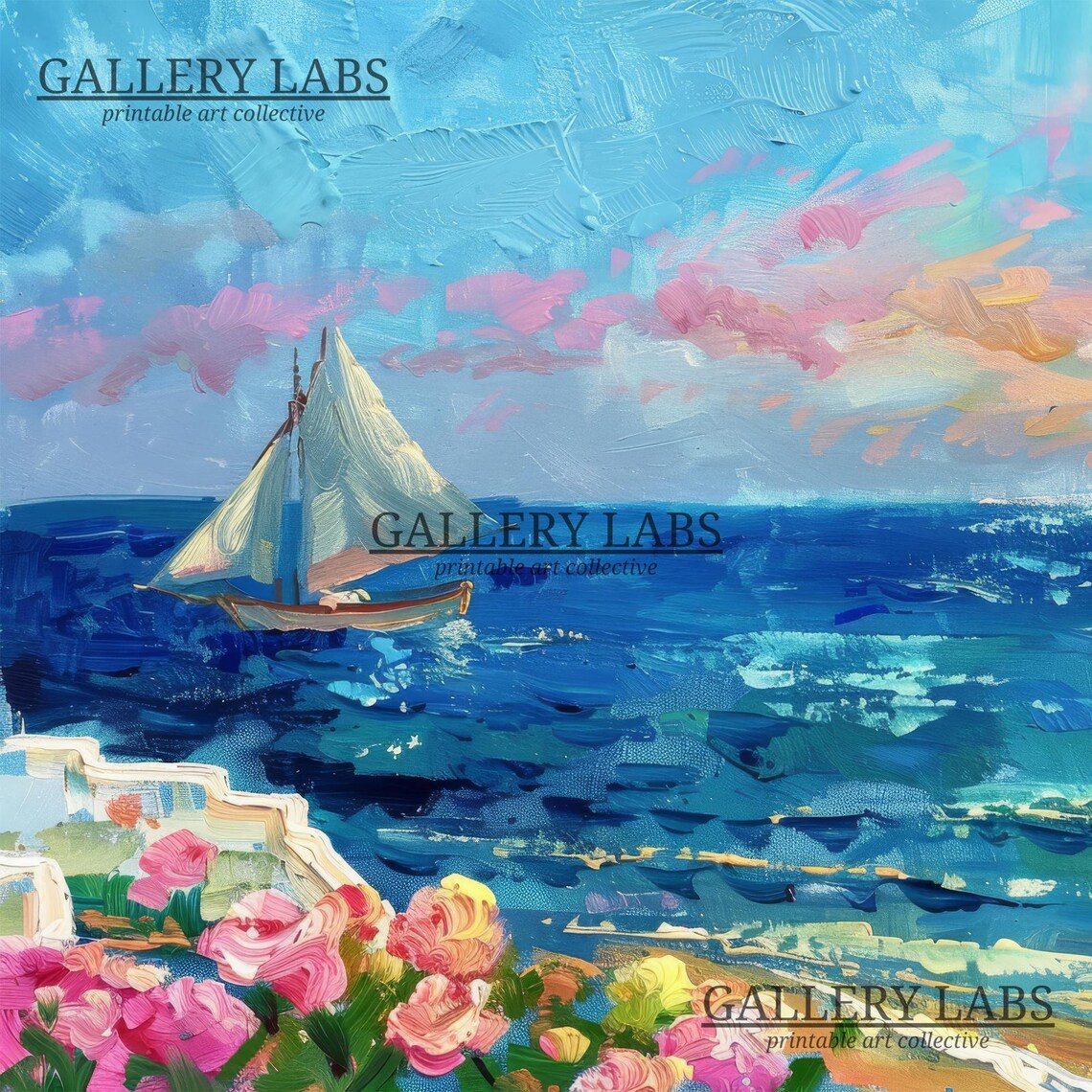 Coastal Landscape Art Print, Beach House Decor - Image 4