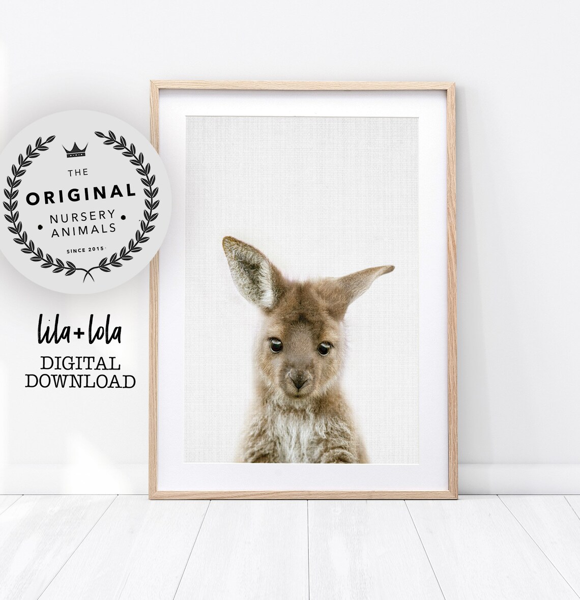 Kangaroo Joey Print, Australian Animal Nursery Art