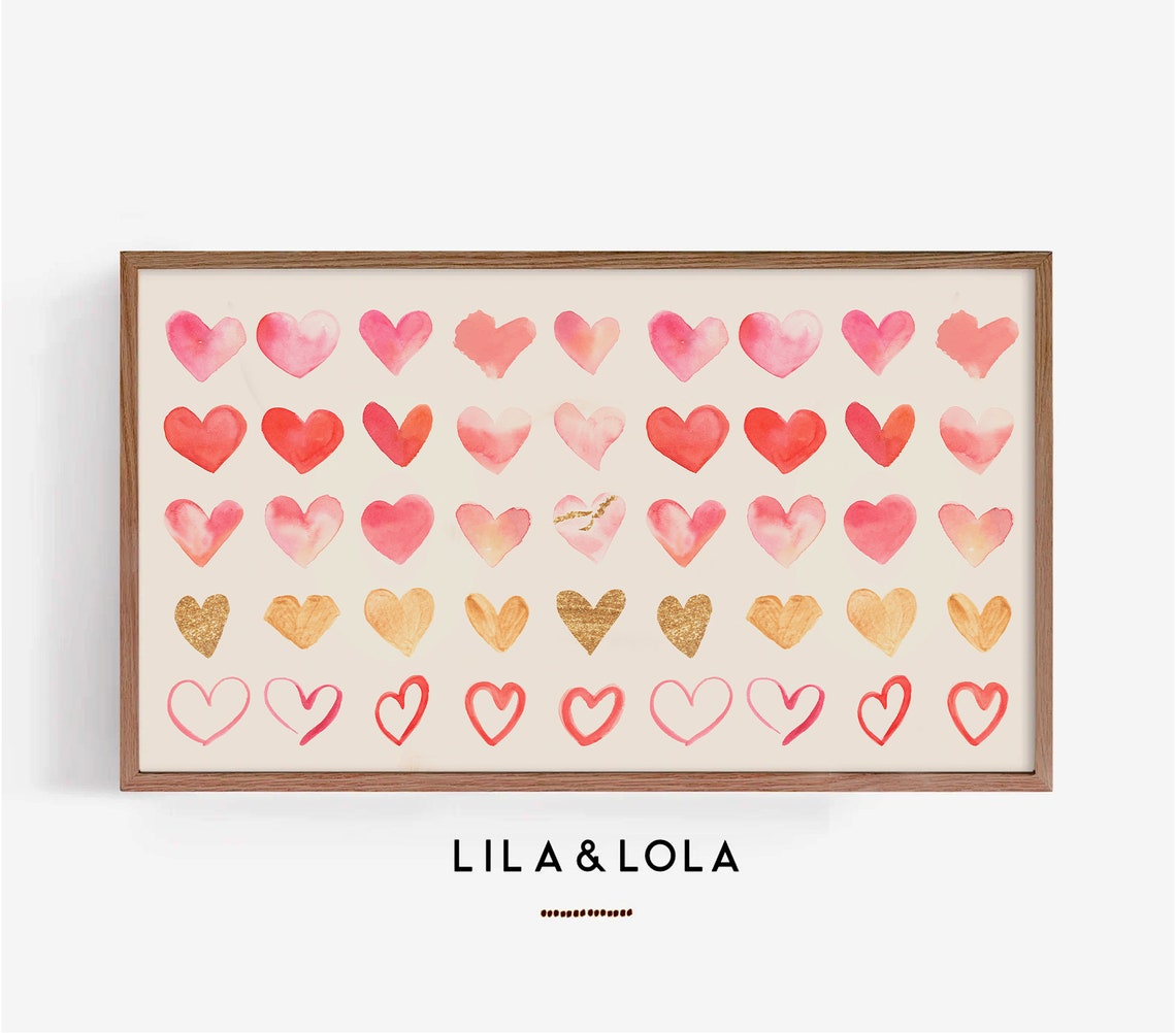 Valentines Day Heart Pattern Art Print