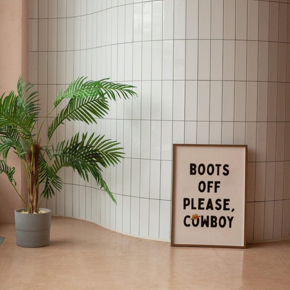 Boots Off Please Cowboy Cute Funny Western Home Quote Poster - Image 2