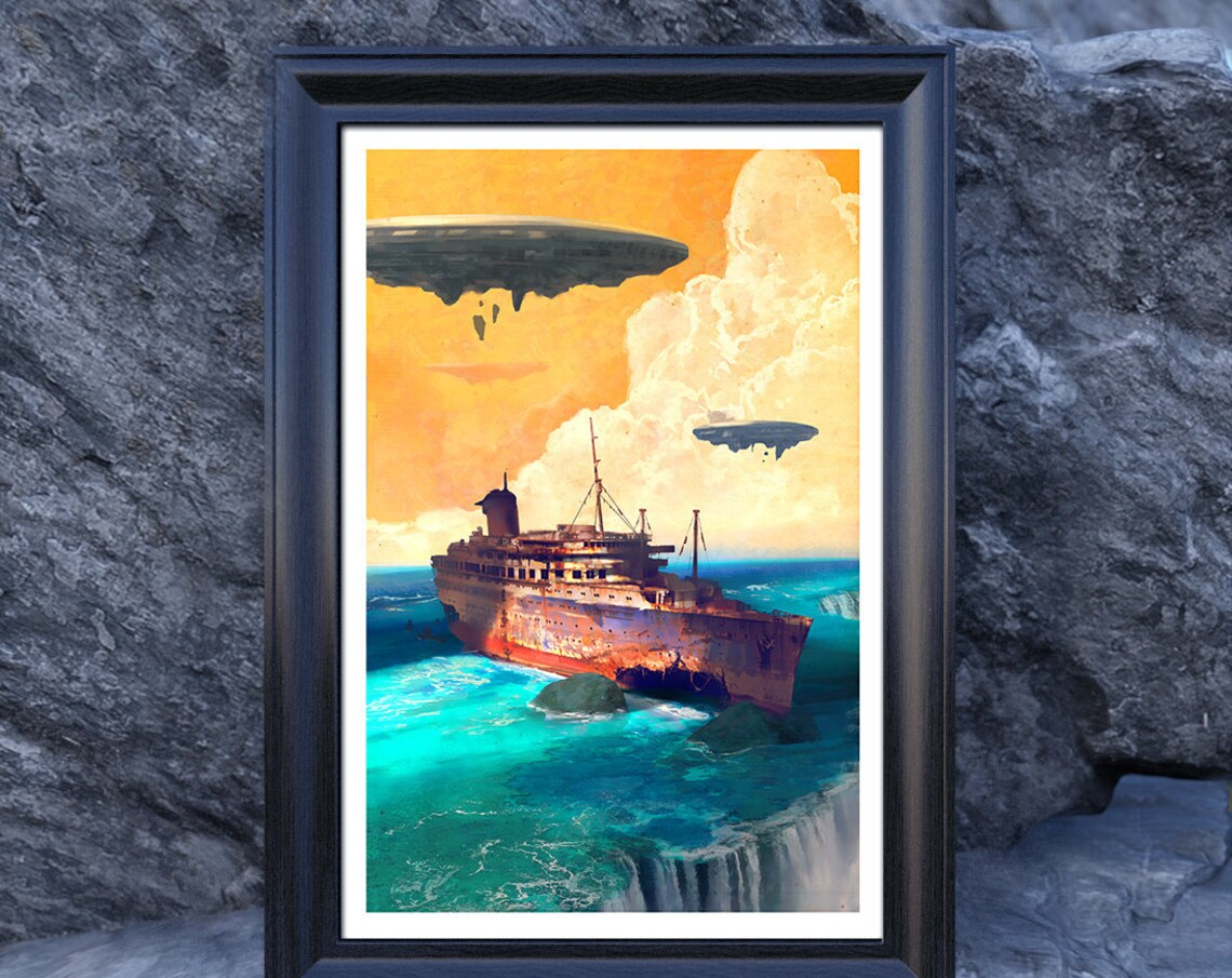 Retro Sci-Fi Vintage Poster, Sci-Fi Art Print