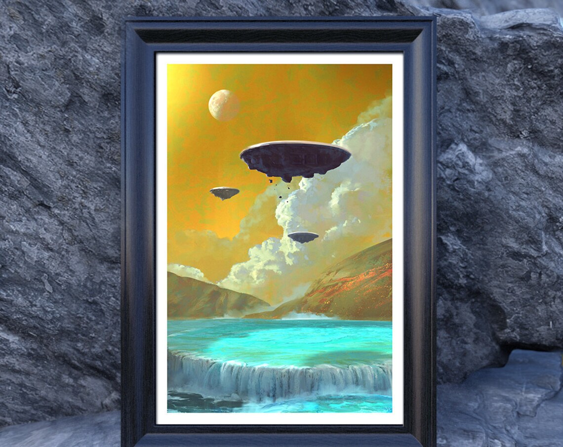 Retro Sci-Fi Poster, Vintage Space Age Art Print