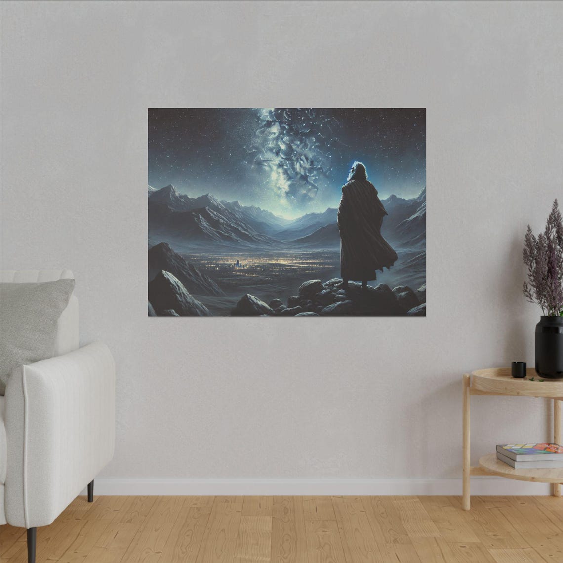 Abraham Under the Stars Divine Promise Night Sky Religious Poster - Image 2