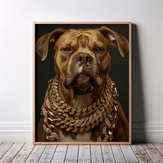 Funny Dog Wall Art Poster Lover Urban Animal Cool