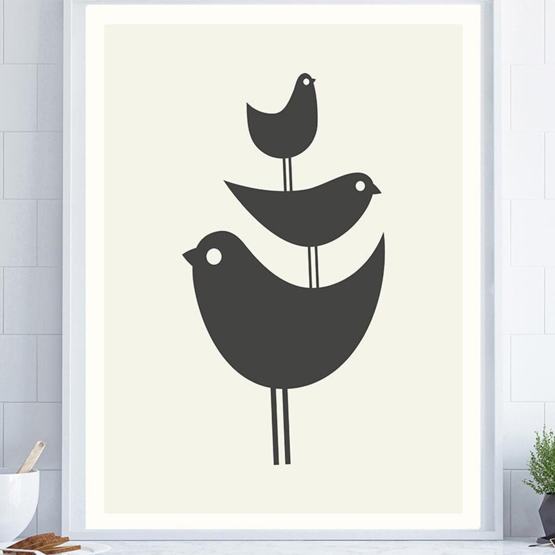 Mid-Century Modern Geometric Wall Art Print