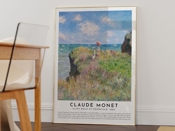 Claude Monet Cliff Walk at Pourville 1882 Impressionist Art Print