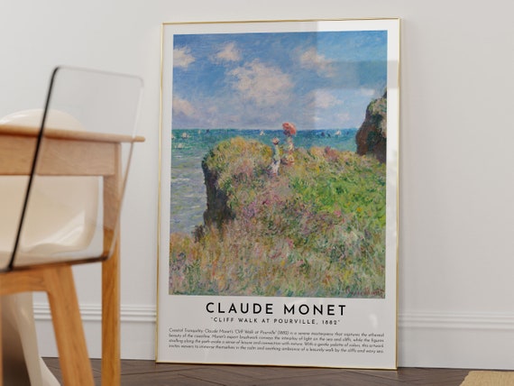Cliff Walk At Pourville Claude Monet Famous Painting Painting Poster Modern Wall Art Art Print Art Poster With Description