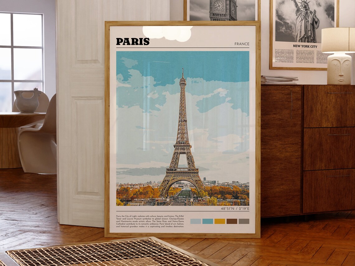 Paris Retro Travel Print, City Photo Art - Image 2