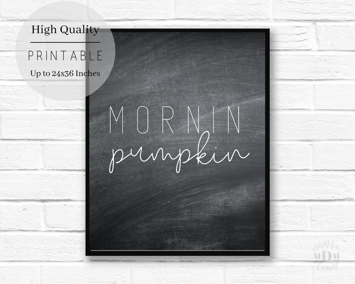 Hey There Pumpkin Chalkboard Style Fall Sign Farmhouse Wall Art - Image 3