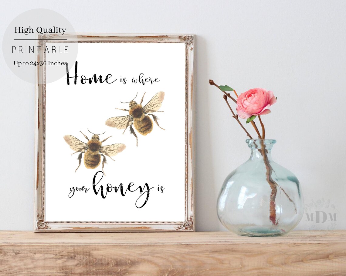Vintage Bee Print, Farmhouse Spring Decor - Image 4