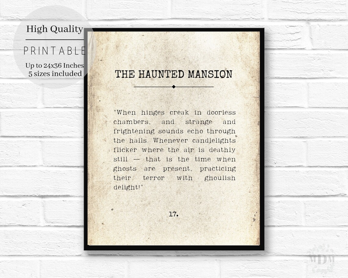 Halloween Haunted Mansion Grim Grinning Ghosts Poster - Image 5