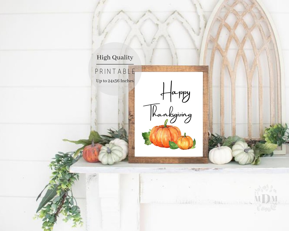 Thanksgiving Wall Art, Fall Home Decor Print - Image 3