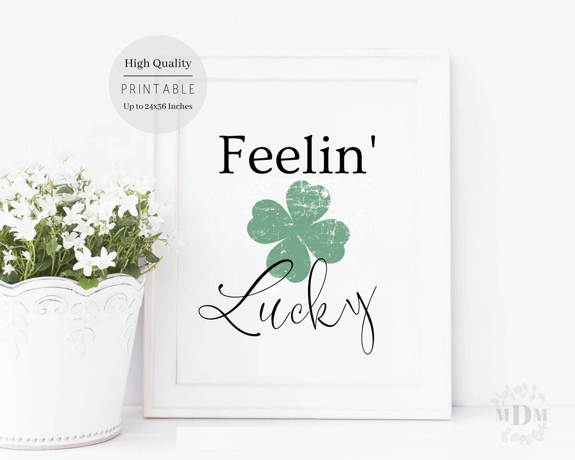 Feelin Lucky Shamrock St Patricks Day Farmhouse Tiered Tray Poster - Image 5
