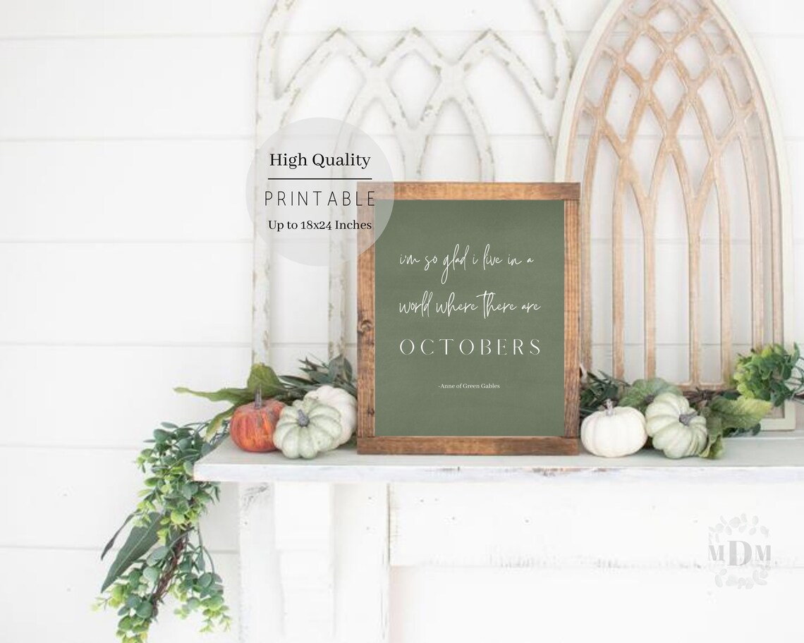 Halloween Wall Art, Farmhouse October Quote Print - Image 4