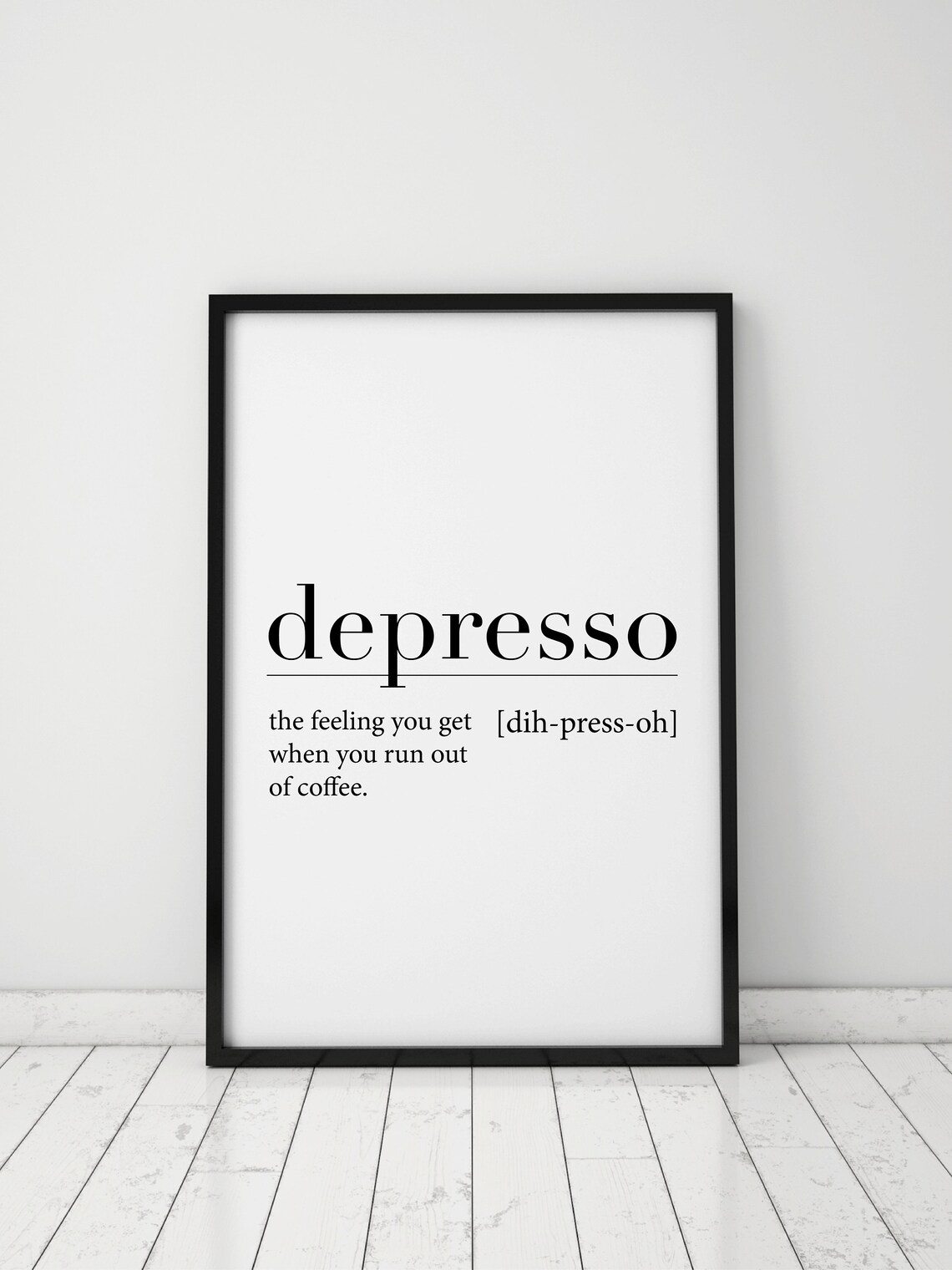 Depresso Definition Definition Poster Funny Kitchens Posters Definition Print Minimalist Wall Art Mom Definition