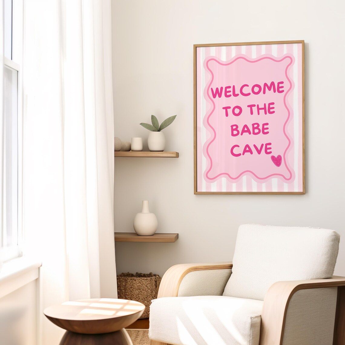Welcome To The Babe Cave Preppy Dorm Art Print