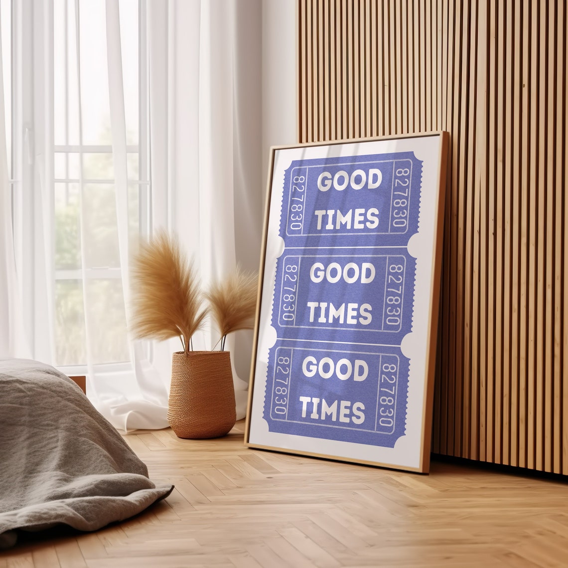 Purple Good Times Bold Retro Ticket Stub Nostalgic Decor Poster - Image 3