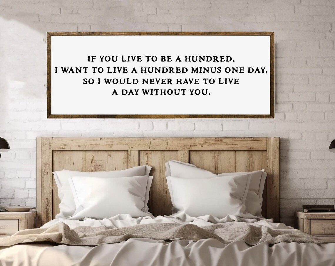 If You Live to Be a Hundred Farmhouse Wall Art Print