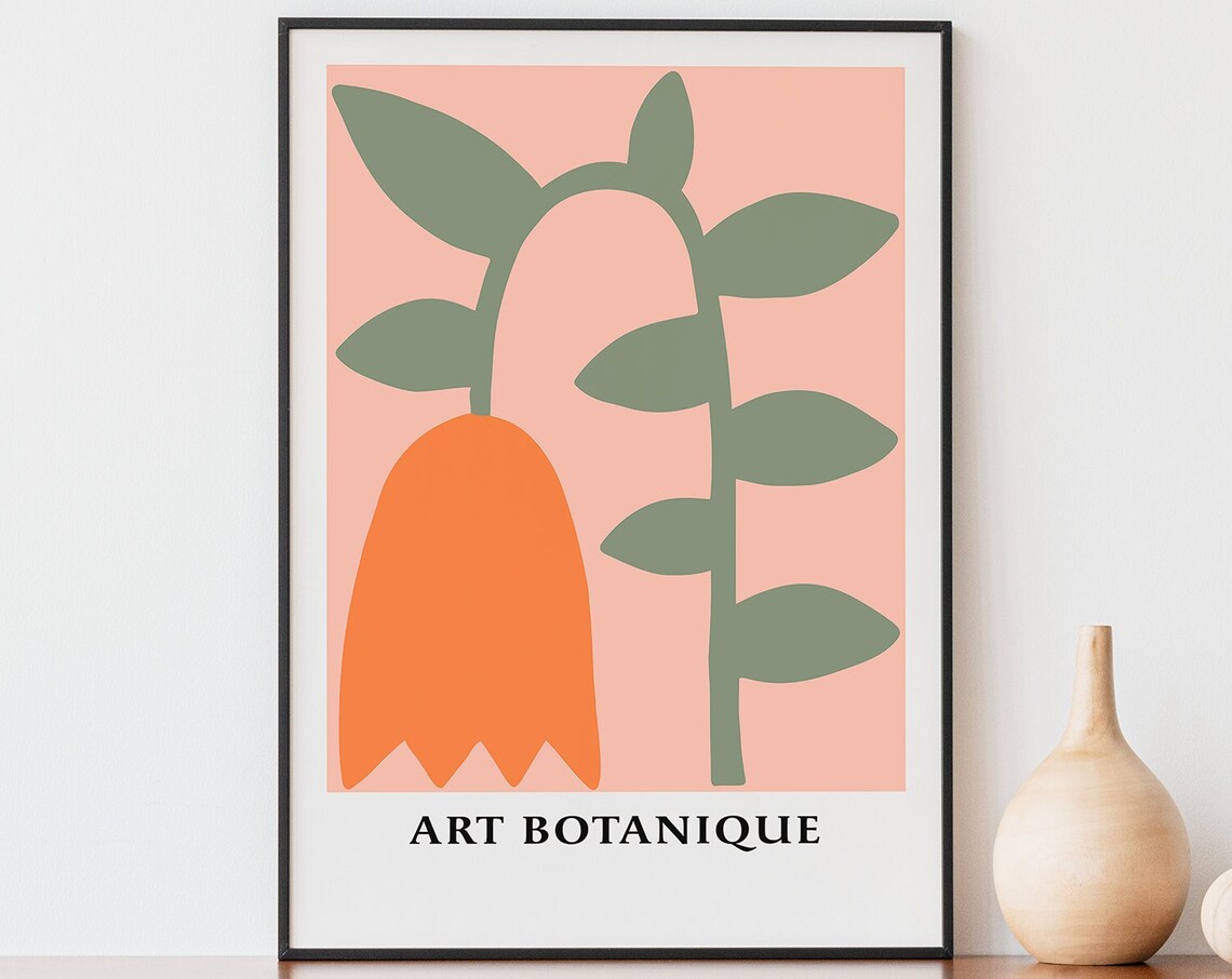 Botanical Print, Boho Decor Exhibition Poster