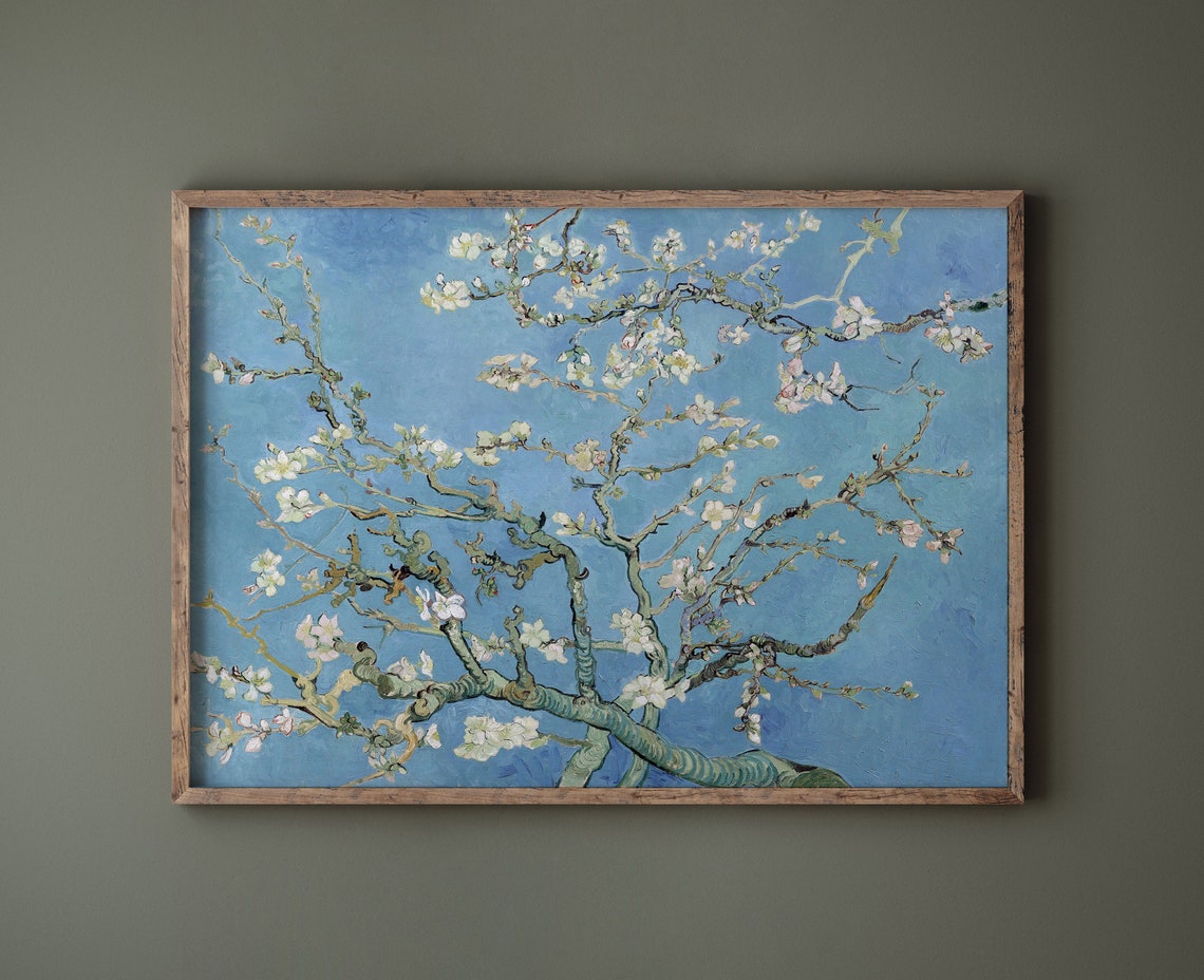 Van Gogh Almond Blossom Blue Sky Vintage Art Reproduction Poster - Image 2