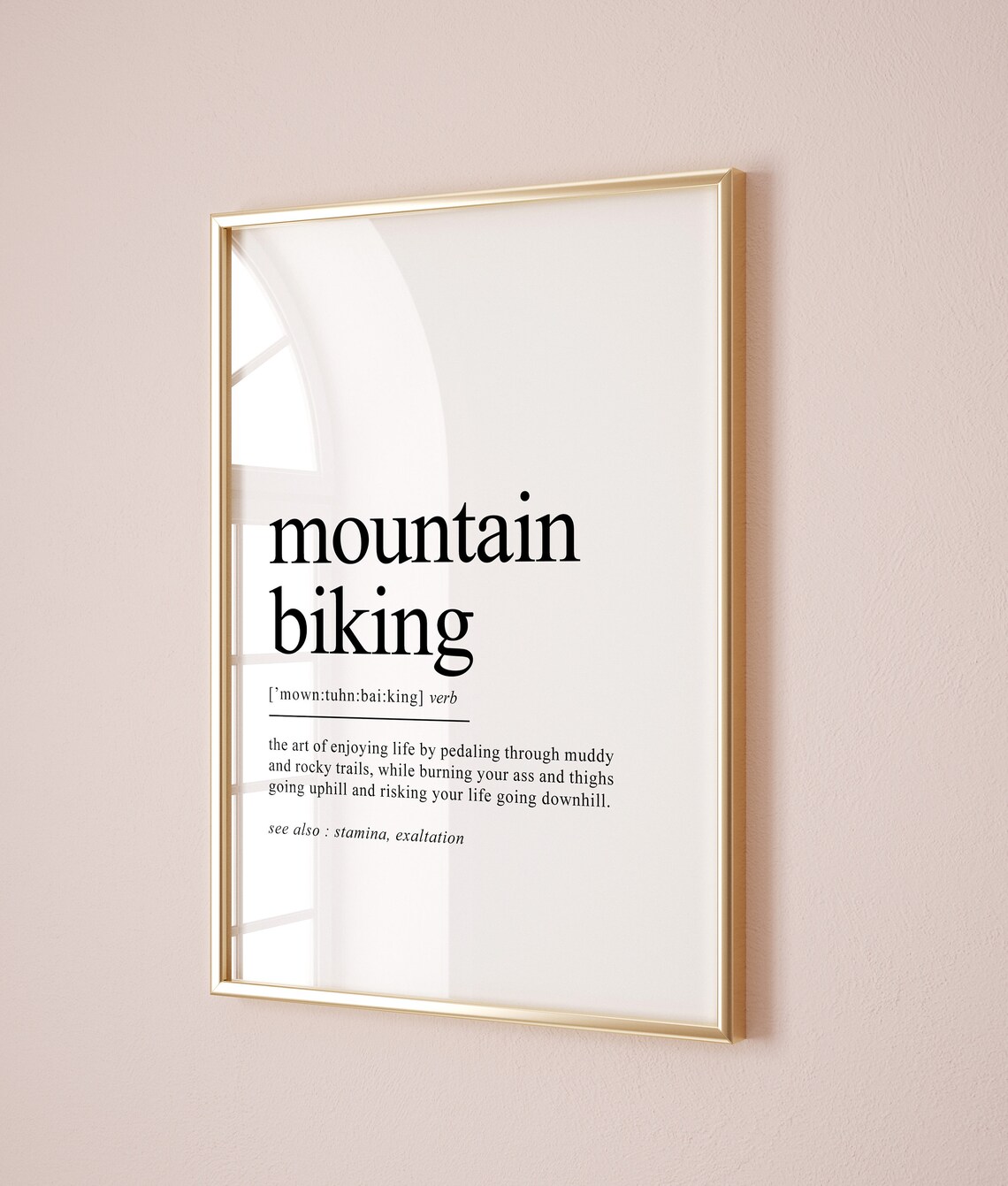 Mountain Biking Definition Poster, Outdoors Art Print - Image 2