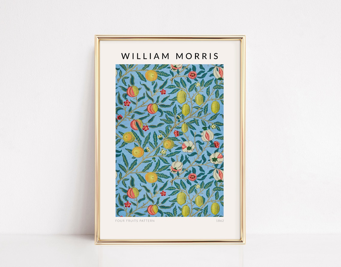 William Morris Four Fruits Pattern Vintage Art Print