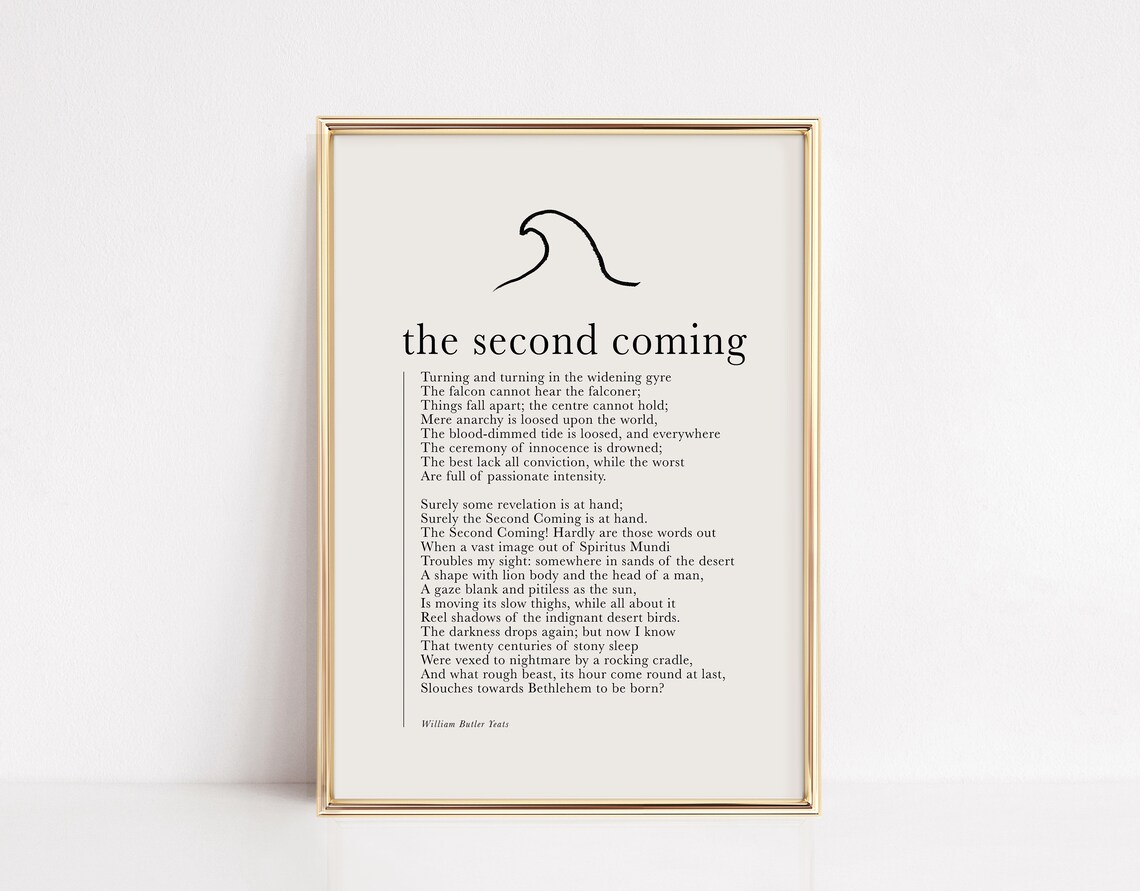 W.B. Yeats The Second Coming Quote Art Print