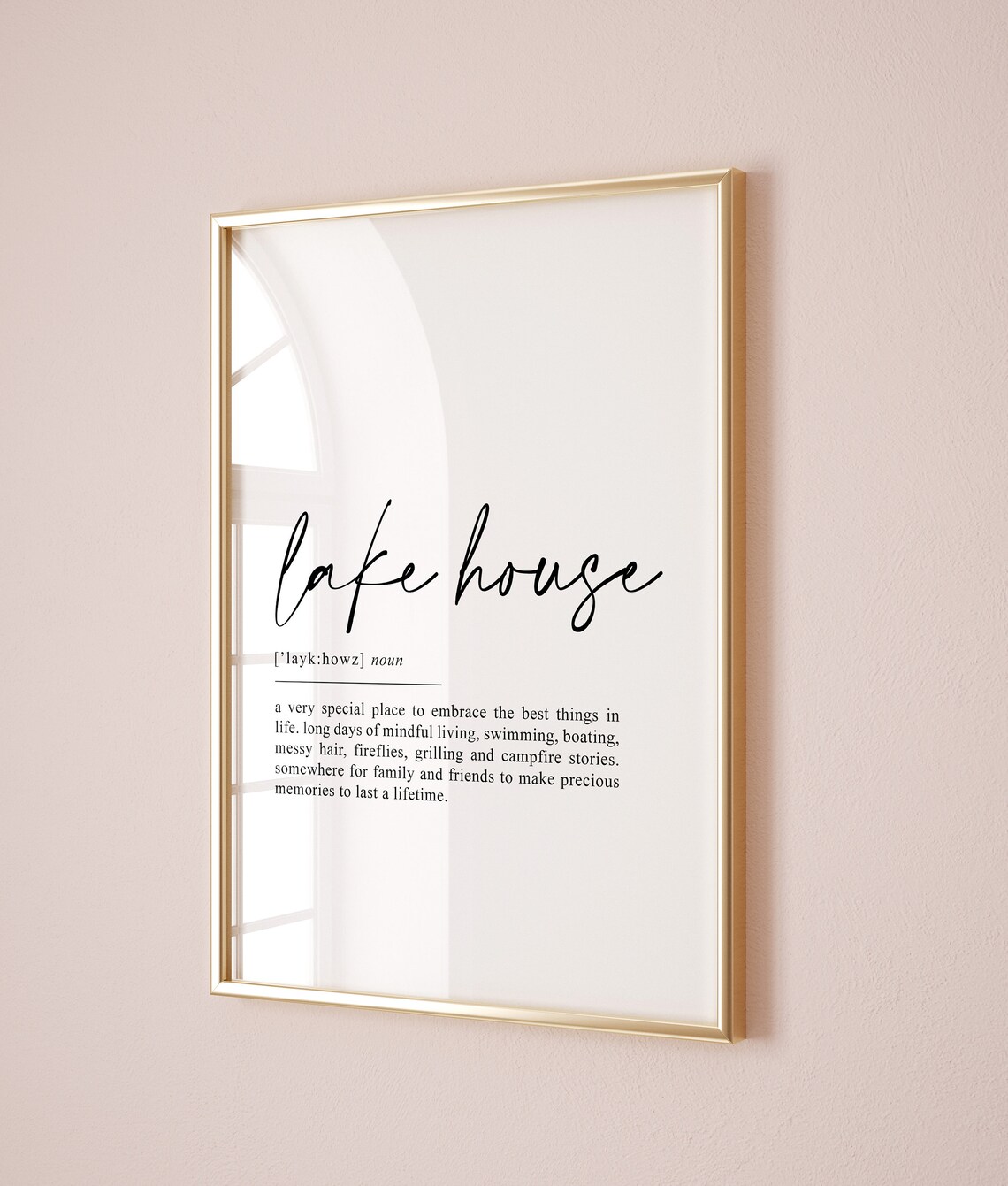 Lake House Definition Print, Lake Life Quote Poster - Image 2