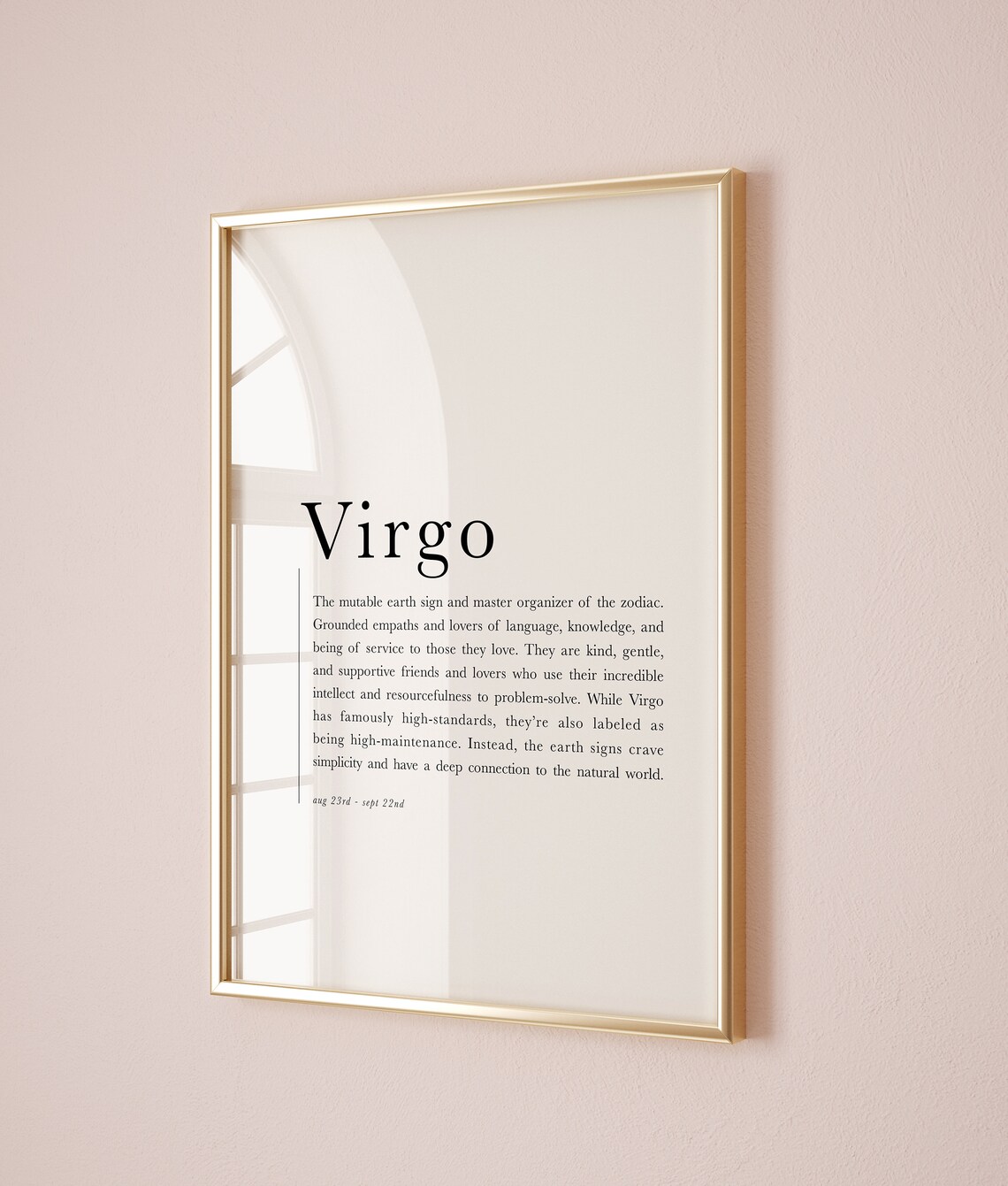 Virgo Zodiac Sign Art Print, Astrology Gift