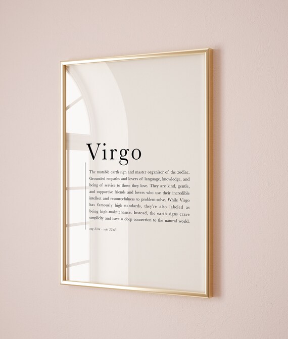 Virgo Zodiac Sign Art Print, Astrology Gift