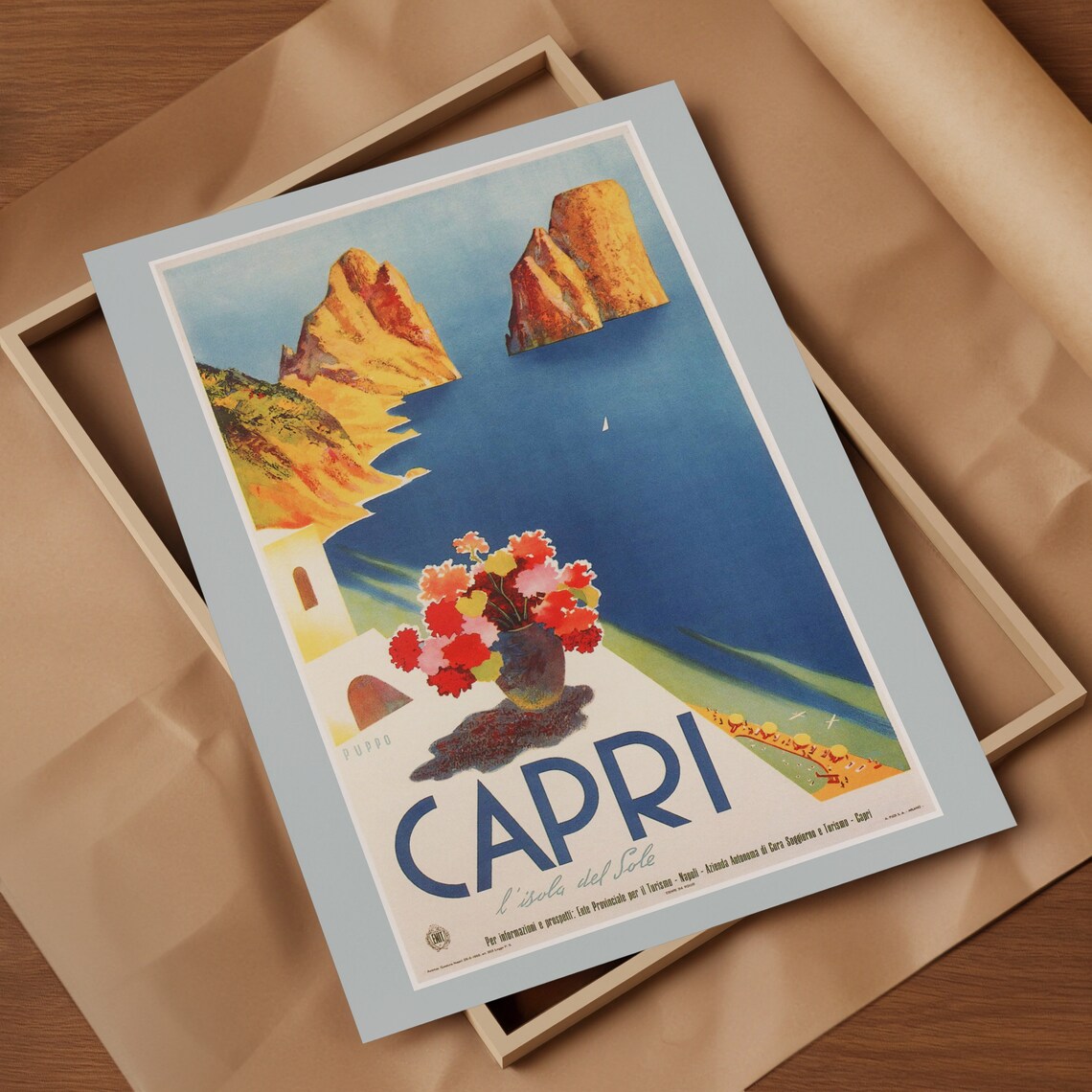 Capri Vintage Travel Poster, Italy Travel Print - Image 2