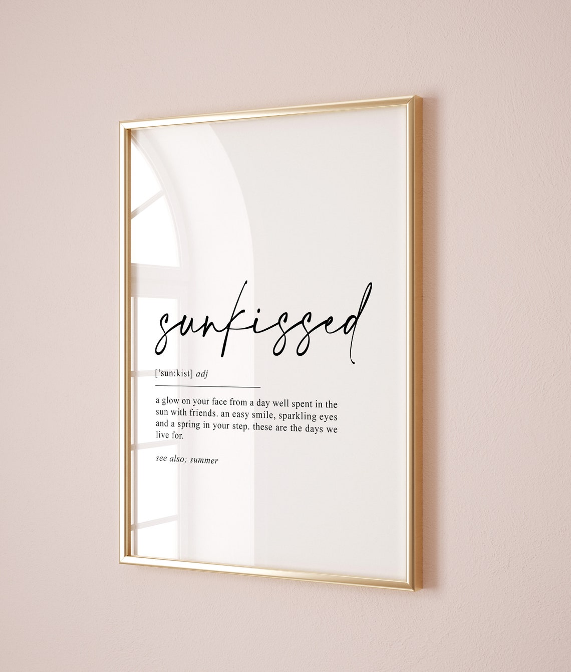 Sunkissed Definition Summer Word Art Dictionary Decor Poster - Image 2