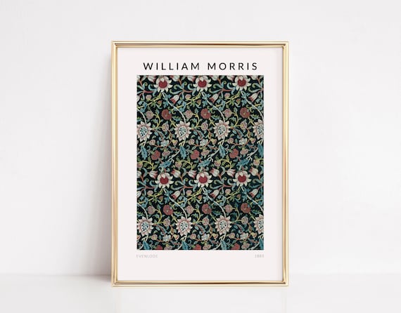 William Morris Exhibition Poster, Evenlode Pattern Art Print