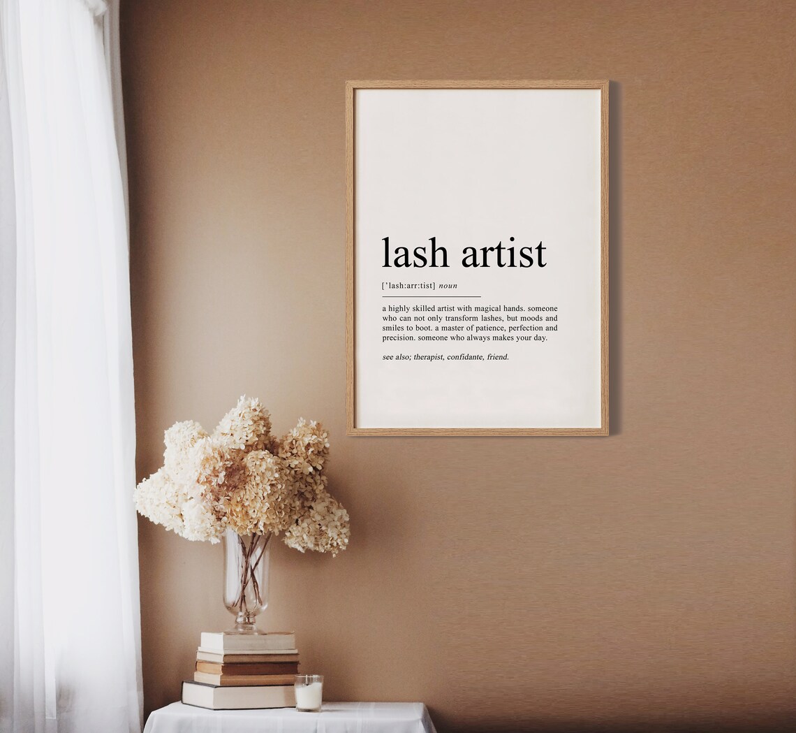 Lash Artist Definition Print, Lash Salon Decor - Image 2