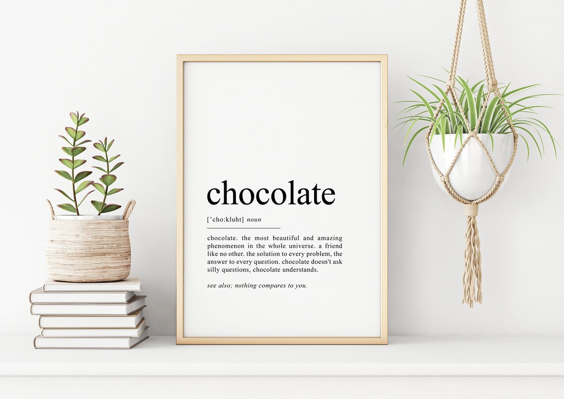 Chocolate Definition Art Print, Chocolate Lover Gift - Image 2