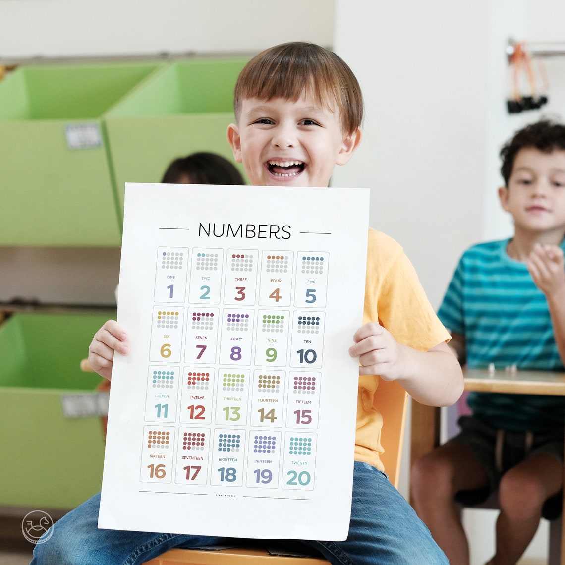 Numbers 1 To 20 Counting Dots Educational Kids Nursery Poster - Image 4