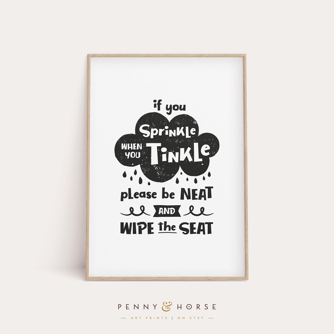 Funny Kids Bathroom Sign, Bathroom Wall Decor - Image 4