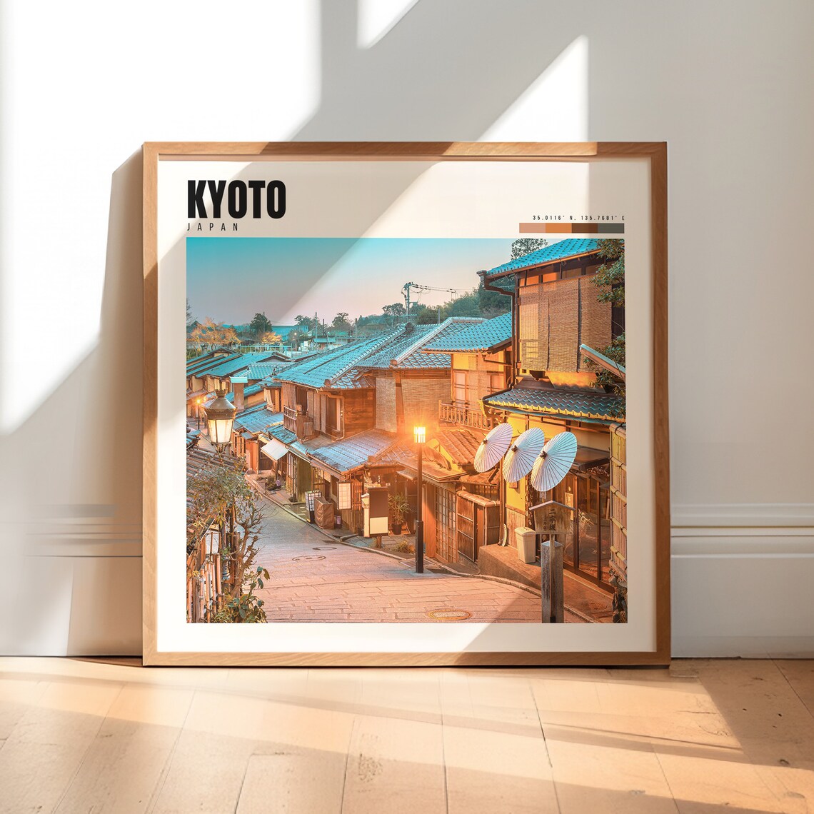 Kyoto Japan Travel Poster, Kyoto Wall Art Decor