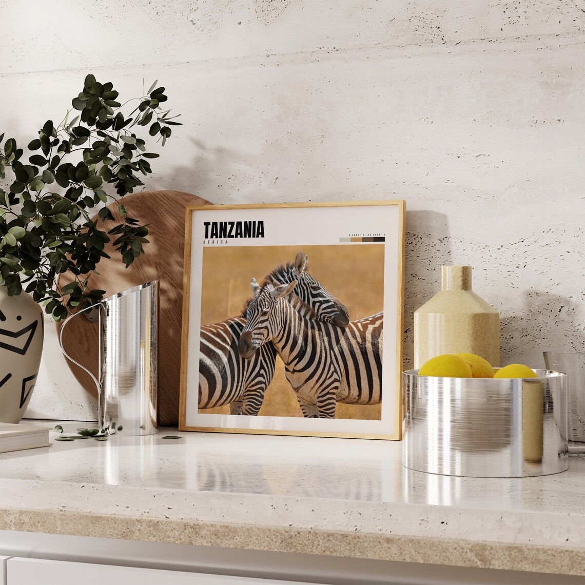 Tanzania Africa Safari Zebras Savanna Wildlife Photography Poster - Image 4