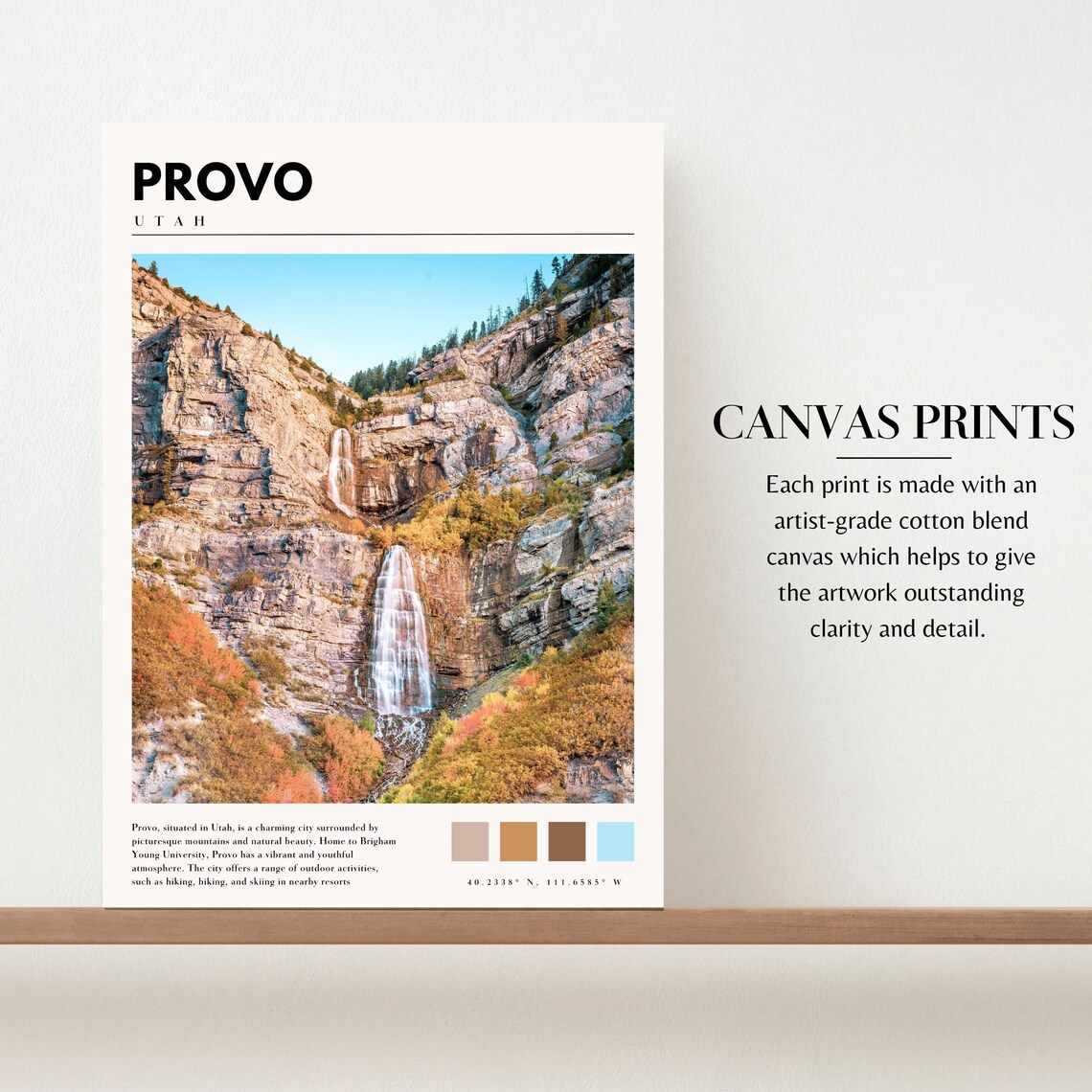 Provo Utah Travel Poster, City Wall Art Print - Image 2