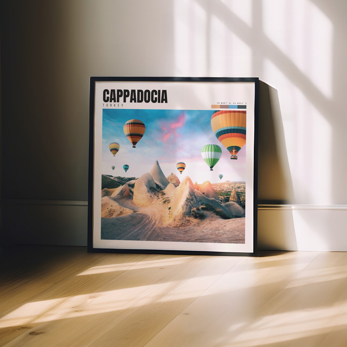 Cappadocia Turkey Hot Air Balloons Fairy Chimneys Sunrise Poster - Image 3