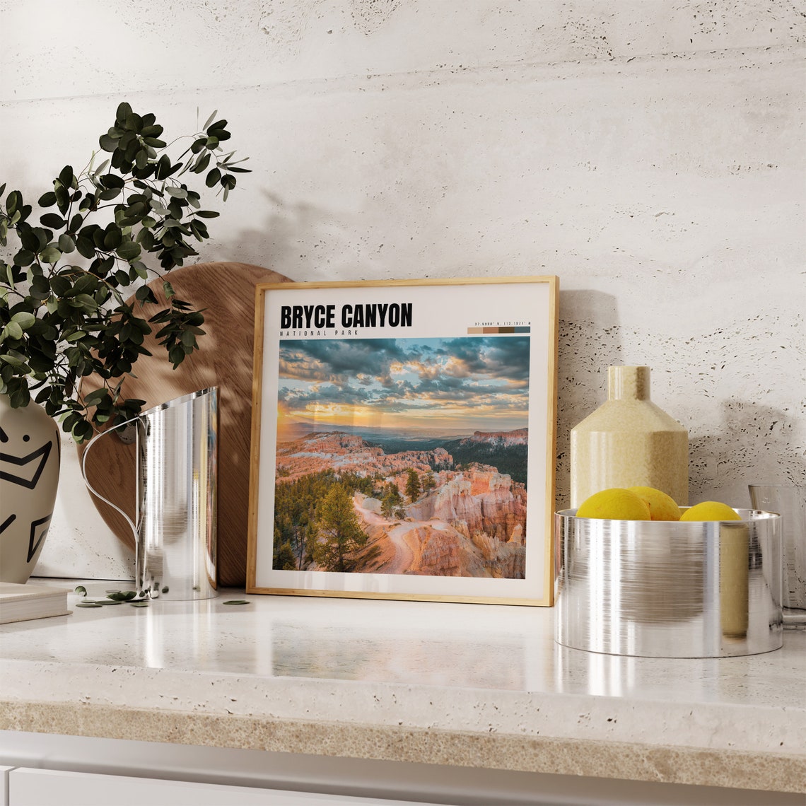 Bryce Canyon National Park Hoodoos Sunset Orange Rock Poster - Image 4