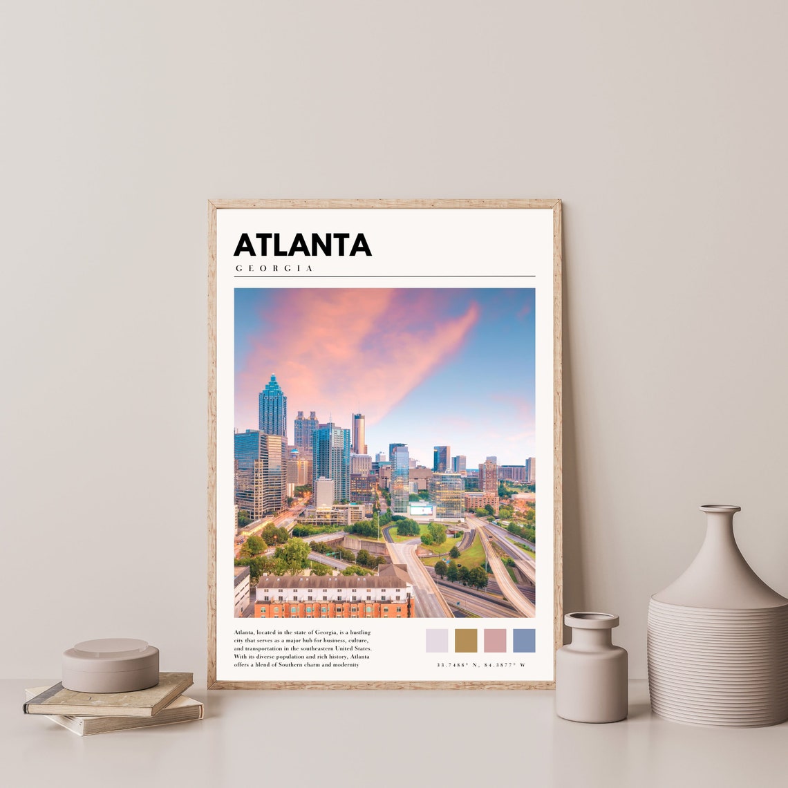 Atlanta Print Atlanta Georgia Poster Atlanta Wall Art Atl Photography Atlanta Photo Art P 100 - Image 4